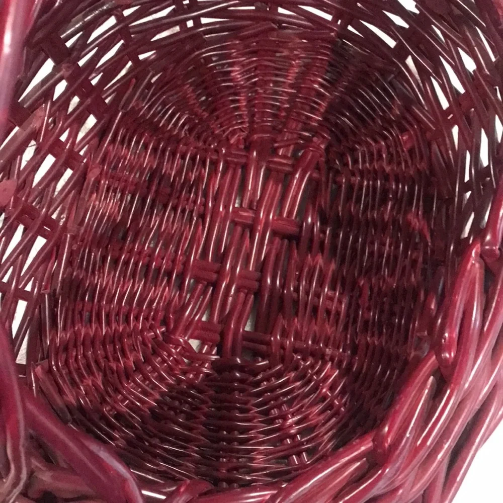Basket Burgundy with Handle